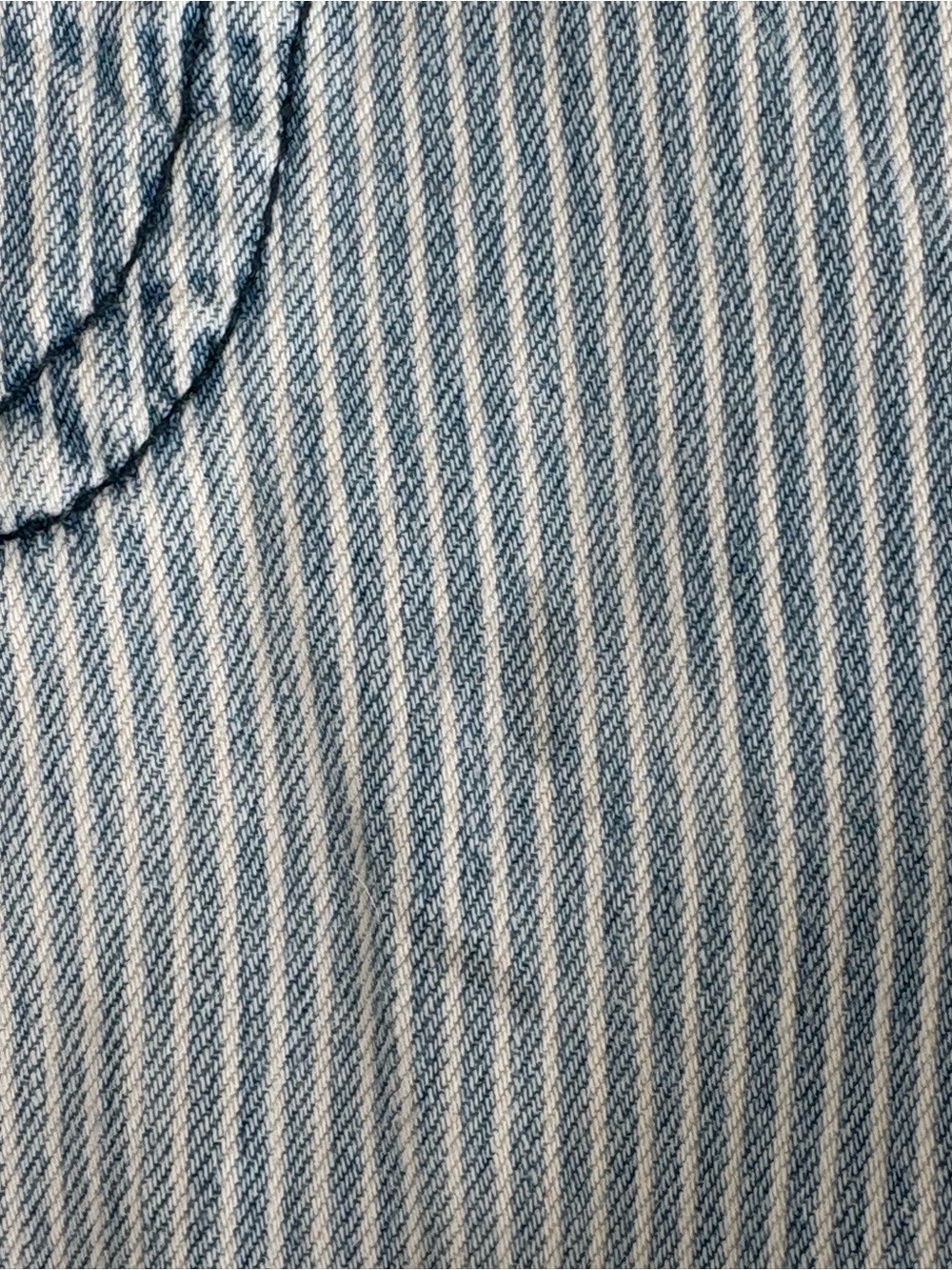 Magnolia Pearl Light Blue Pinstripe Distressed Cropped Jeans - Picture 5 of 5